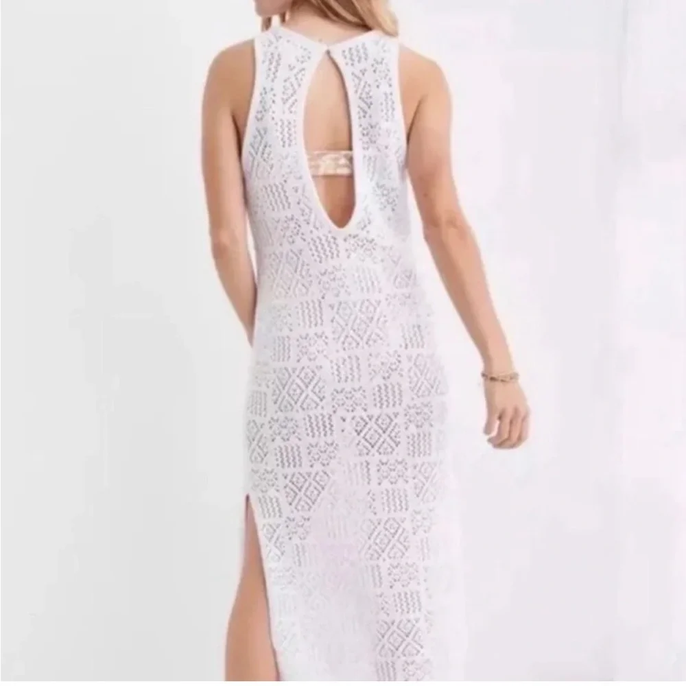 Aerie White Crochet Swim Coverup - Picture 2 of 9